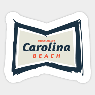 Carolina Beach, NC Summertime Vacationing Bowtie Sign Sticker